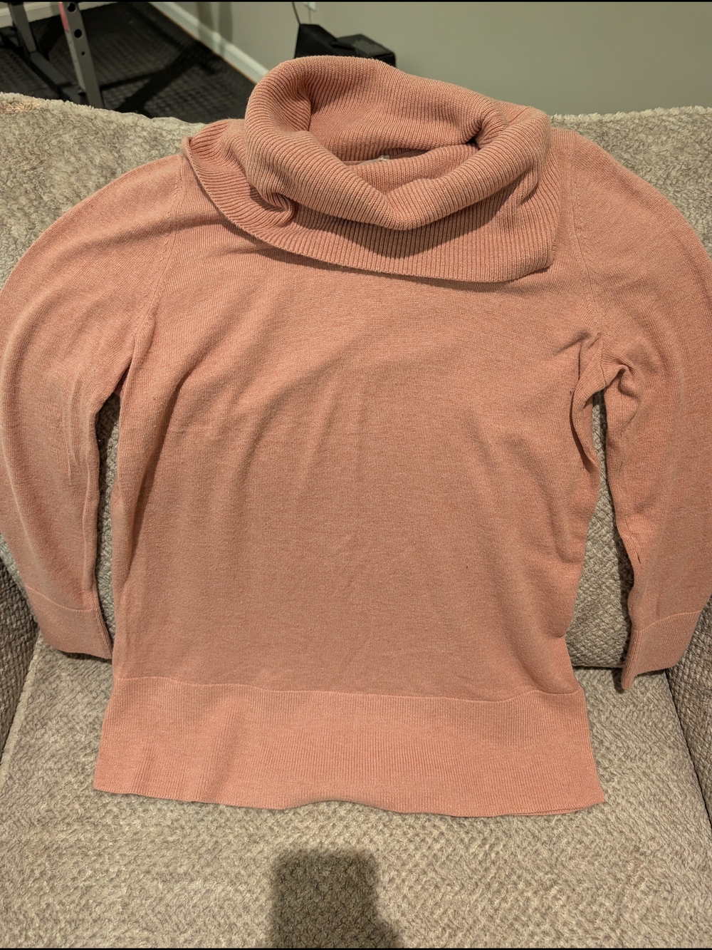 Women's Pink Cowl Neck Sweater